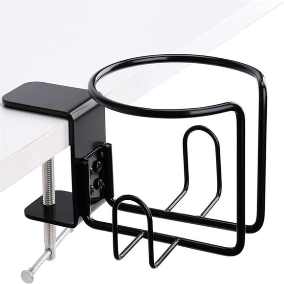 Portavasos de escritorio con Clip para almacenamiento de bebidas, montaje Horizontal o Vertical, soporte grande para botellas de agua para suministros Hugo portabebidas
