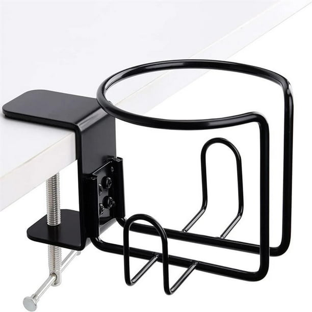 Portavasos de escritorio con Clip para almacenamiento de bebidas, montaje Horizontal o Vertical, soporte grande para botellas de agua para suministros Hugo portabebidas
