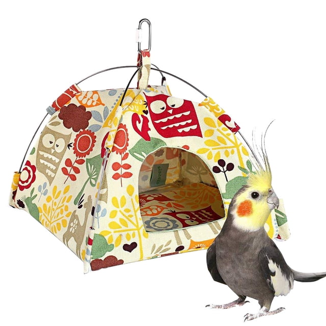 Xihbxyly Tienda de Campaña para Pájaros, Lona Suave y Cómoda, Diseño Multicolor, Se Puede Colgar para Jugar En La Jaula, Refugio para Loros, Tienda de Campaña para Hámster y Chinchilla, Ligera y Fáci