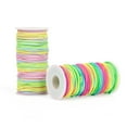 thumbnail image 4 of Cousin DIY 1mm Elastic Bracelet Stretch Cord, Neon & Pastel Rainbow 2-Pack, 75ft/Roll, Polyester, 4 of 7