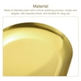 thumbnail image 4 of 2 piezas de bandejas decorativas de acero inoxidable, bandejas de baño de 9 pulgadas, bandejas de maquillaje cosmético, bandeja pequeña para servir, dorada, 4 of 5