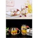thumbnail image 4 of Taza de té de vidrio con cuchara Esmalte hecho a mano Flor de rosa y mariposa de diamante de colores Taza de café de vidrio transparente Cumpleaños Abuela Chica Graduada brillar Hogar, 4 of 6