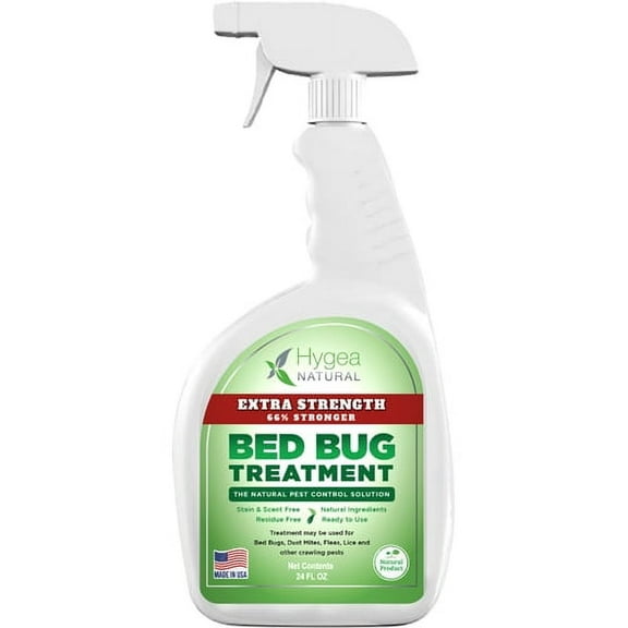 1PACK Hygea Natural Extra Strength Bed Bug Treatment Spray, 24 Oz