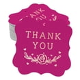 thumbnail image 1 of Inkdotpot Real Rose Gold Foil Thank You Bridal Shower Tags Favor Bracket Shape Hang Pack Of 50 Paper Tags, 1 of 7