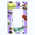 thumbnail image 5 of Metal Light Switch Plate Cover Macaron Fruits and Spices Dessert Stripes CAK025, 5 of 13