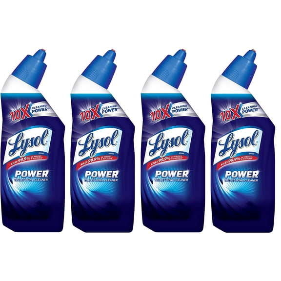lysol power toilet bowl cleaner, 10x cleaning power 8 oz (pack of 4)