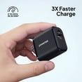 thumbnail image 5 of Powertek 20W USB-C + USB-A Wall Charger, Fast Charging Power Delivery Cube, Dual Port Compact Charger, Black, 5 of 8