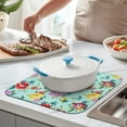 thumbnail image 2 of Microfibre Drying Mat for Kitchen Pioneer Dish Drying Drainer Mat Absorbent Colorful Floral Drying Mat Washing Up for Glass, Plate & Cup 16inch X 18inch, 2 of 7