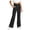 Black, variant on Xyant Girls Crossover Flare Pants Kids High Waisted Bootcut Leggings Full Length Bell Bottoms,Size 7-8 Years