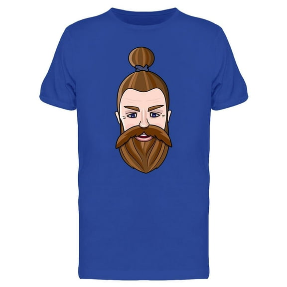 Bearded Man's Face T-Shirt Men -Image by Shutterstock, Male Large