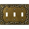 Brainerd French Lace Triple Switch Wall Plate, Available in Multiple Colors