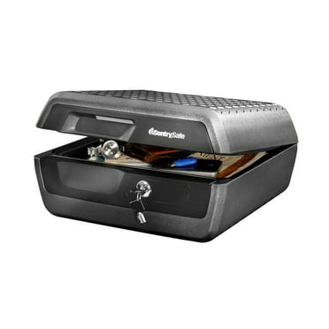 SentrySafe CHW30200 Fire-Resistant and Water-Resistant Box Safe with Tubular Key Lock, 0.36 cu. ft.