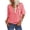 Watermelon, variant on Women's Summer V-neck Solid Color Half Sleeve Match Simple Casual T-shirt Tops