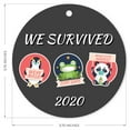thumbnail image 6 of Soul Décor Christmas 2020 Ornaments, We Survived 2020 Ornament, Large 3.75" Round Metal Ornament, Velvet Pouch Included, 6 of 7