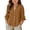 Brown, variant on 3/4 Sleeve Tops for Teen Girl Button down Shirts Loose Fitted V Neck Lightweight Summer Casual Beach Tops 3-14 Years