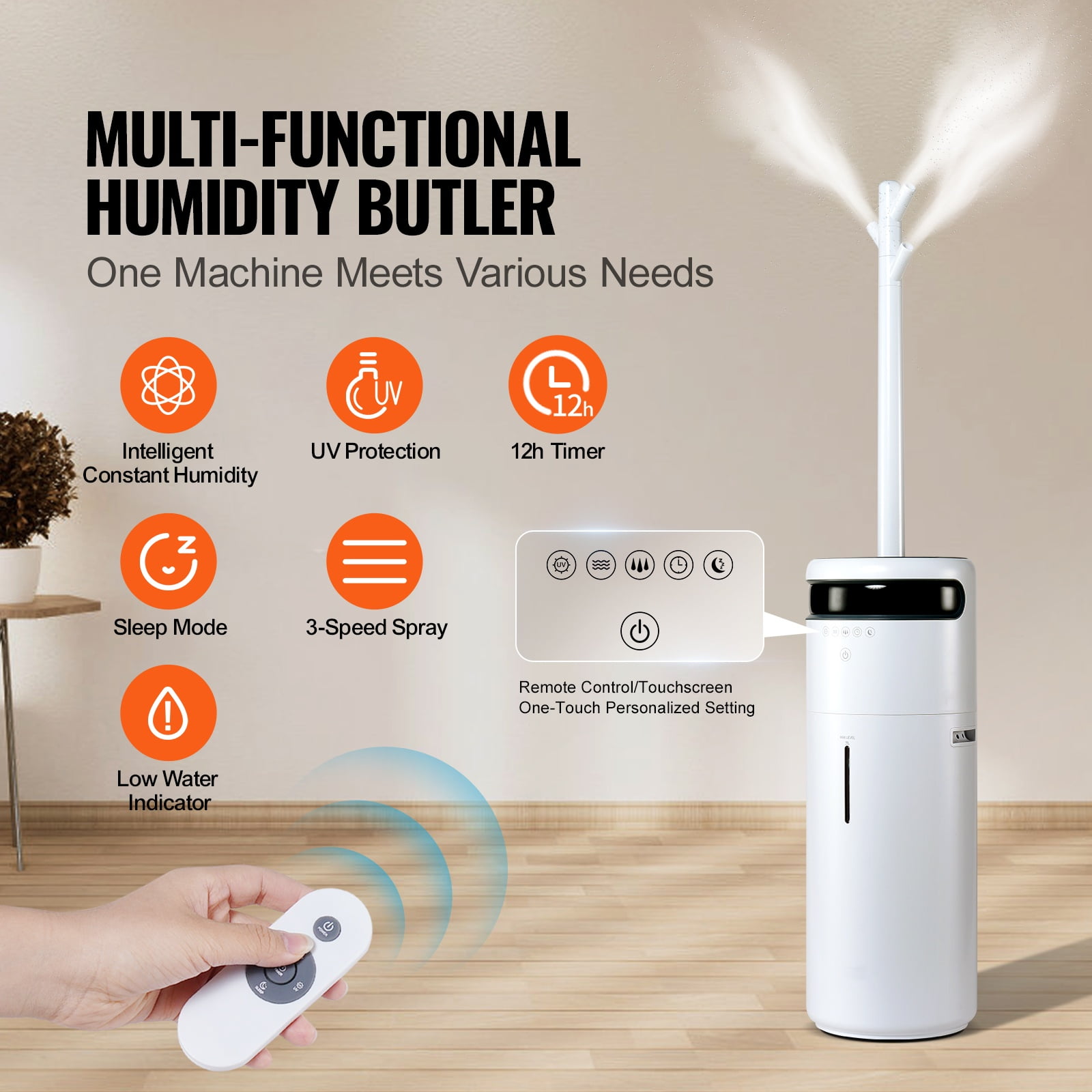 SKYSHALO 16 L 1291.7 sq ft Cool Mist Humidifier, White