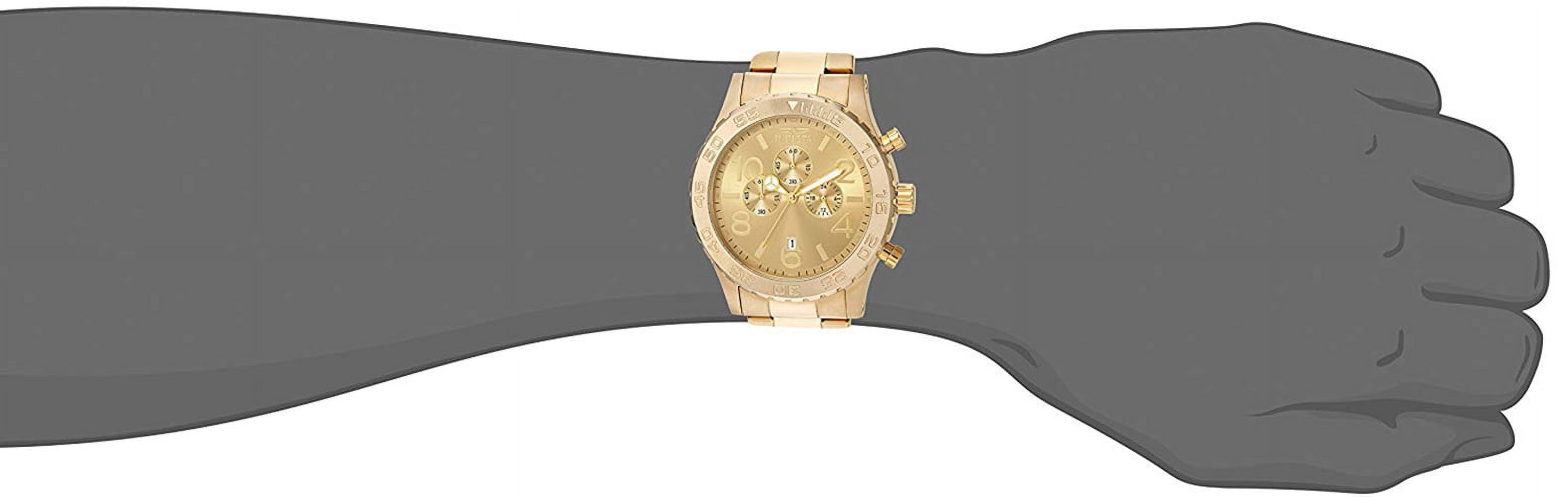 Invicta Men's 1270 Specialty Chronograph Gold Dial 18k Gold Ion-Plated  Stainless Steel Watch