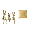 thumbnail image 1 of Conjunto De Escultura Familiar De Conejos Y Elegante Funda De Cojín Para El Hogar, La Oficina, La Sala De Estar, El Escritorio, La Mesa, El Sofá, El Armario, La Estantería, Decoración., 1 of 8