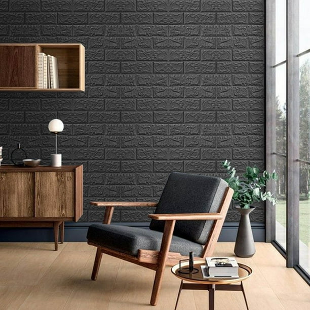 RKSTN peel and stick wallpaper DIY 3D Brick PE Foam Wallpaper Panels Room Decal Stone Decoration Embossed