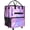 Gradient Purple, variant on Reusable Grocery Bag On Wheels, Foldable Rolling Tote with 6 Pockets & 3-Way Carry, Heavy Duty Handles, Zippered Top for Groceries, Laundry, Storage, Small, Beige