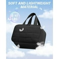 thumbnail image 2 of Travel Toiletry Bag, Puffy Wide-open Quilted Makeup Bag for Women,Lightweight Cosmetic Travel Bag Organizer with Handle for Traveling, Accessories, Essentials Toiletries Black, 2 of 14