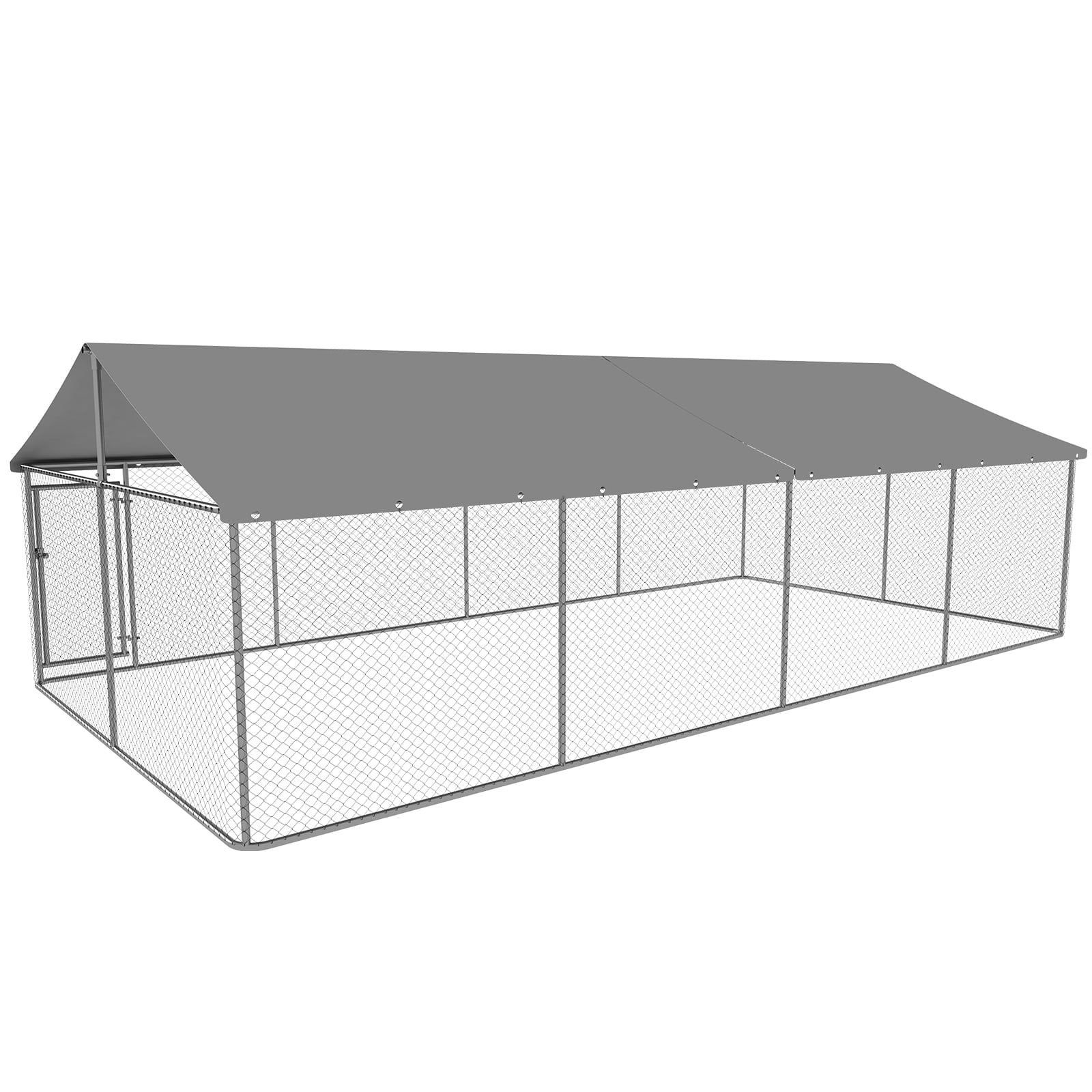 Outdoor Dog Run Enclosure Heavy Duty Dog Kennel Pen Mesh Dog Extra-Large Cage Pet Kennel Steel Fence with Double Secure Lock(19.68'x 9.84')