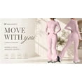 thumbnail image 4 of Apeya Workout Sets for Women, 2 Piece Yoga Set with Zip Long Sleeve Top and High Waist Elastic Bottoms, Soft Nylon Blend Activewear Multiple Colors Available for Fitness Activities, 4 of 7