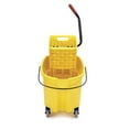 thumbnail image 3 of Rubbermaid Commercial Mop Bucket/Wringer Combination 35 quart - 38.1" x 16" x 23.1" - Plastic, Steel - Yellow, 3 of 8