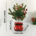 thumbnail image 3 of Clode Ceramic Santa Boots Christmas Decoration Red and White By Stork Ornament, 3 of 7