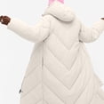 thumbnail image 4 of Black and Friday Clothing Sales Idoravan Women's Quilted Puffer Coat,Fall Fashion Women Casual Comfortable Zipper Drawstring Pocket Long Sleeve Parkas Beige XL, 4 of 5