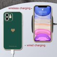 thumbnail image 6 of Compatible with iPhone 11 Case,Women Girsl Cute Love Heart Plating Design Protective Bumper with Camera Lens Cover Slim Shockproof Silicone Soft Phone Case for iPhone 11 Green, 6 of 7