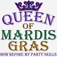 thumbnail image 3 of CafePress - Queen Of Mardis Gras Kids Baseball Jersey - Kids Cotton Baseball Jersey, 3/4 Sleeve Shirt, 3 of 4