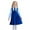 Sets-220Blue, variant on 2-Piece School Uniform Set for Little Girls Long Sleeve Shirt Tie Pleated Pinafore Dress Crest Patch formal Academy Outfit