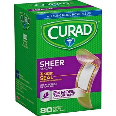 Medline CUR02279Z Curad Adhesive Bandages, Sheer (Box of 1)