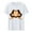 A528 White, variant on Women's Monkey Covering Mouth T-Shirt, Cartoon Animal Design, Lightweight Short Sleeve Top for Casual Seasonal Looks