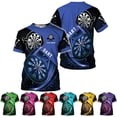 thumbnail image 2 of Personalized Dart Shirts Men Women 3D Polo Custom Name Team Jersey Funny Dartboard Shirt S-5XL Gifts (Pink, L), 2 of 9