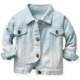 thumbnail image 1 of Chaqueta vaquera Cromoncent para niños pequeños con botones, azul claro, 1 of 8