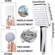 thumbnail image 2 of Alcachofa de ducha y manguera, cabezales de ducha de alta presión con juego de mangueras Alcachofa de ducha de mano universal con ahorro de agua con 6 modos de pulverización Ducha eléctrica, 2 of 5