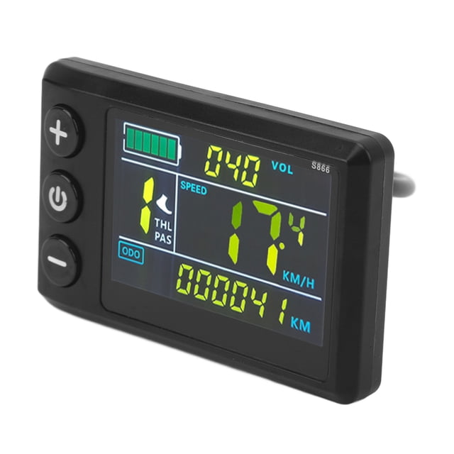 Electric Bike LCD Display Meter, Electric Bike Display Control Panel Clear Visibility ABS and Acrylic Multifunctional 5pin for 22.2mm Handlebars