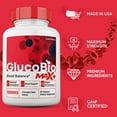 thumbnail image 3 of (3 Pack) GlucoBio Max + Blood Support Capsules, 2x Stronger Formula, GlucoBio Max+ Capsules Blood Support, 3 Month Supply, 3 of 5