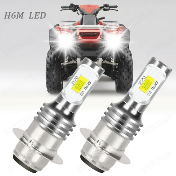 For Honda Foreman 400 450 1997 1998-2004 LED Headlight H6M 6000K White Bulbs