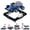 Navy, variant on INFANS 4 in 1 Baby Walker, Foldable Toddler Activity Center with Adjustable Height, Padded Seat, Music, Light, Removable Toy Tray, Push Walker for Girls Boys Aged 6-18 Months
