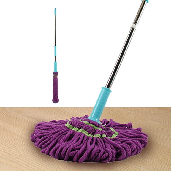 Self Wringing Mop For Floor Cleaning Reusable Easy Squeezed Twisting Mop With 50 Inches Long Handle And Top Scouring Pad Wet Mops For Hardwood Vinyl Tile Sales Today Clearance