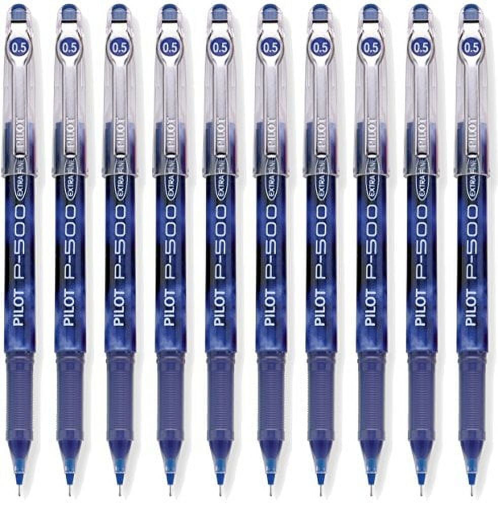 Pilot Precise P-500 Gel Rolling Ball Pen, Extra Fine Blue Ink 10-PACK(38601)