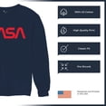 thumbnail image 6 of Vintage NASA Worm Logo Crewneck Sweatshirt Astronaut Space Exploration Emblem, 6 of 7
