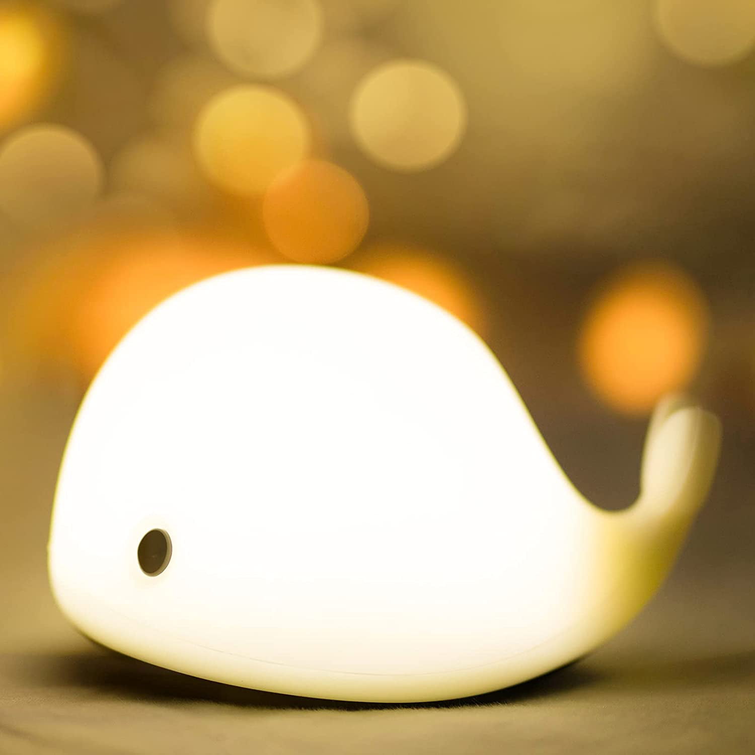 Touch USB Rechargeable Children Night Light Baby Whale LED Light Silicone Lamp 