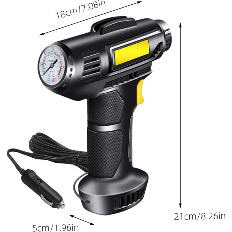 Tire Inflator Air Compressor Portable Car Tire Pump with Pressure Gauge 150PSI Portable Air Pump for Car Bike Sport