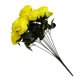 thumbnail image 3 of Ramo de novia de boda de flor de rosa artificial de 10 cabezas, ramo de flores de simulación de oficina en casa, rosa falsa, amarillo sidaley HA7036-07B, 3 of 5