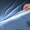 thumbnail image 6 of DNG Creations 5 Piece Zipper Sheet Set - Include (1 Elastic Fitted Sheet , 1 Base Sheet has Zipper, 1 Flat Sheet And 2 Pillowcase) 24 Inch Deep Pocket ( Solid Medium-Blue - California King ), 6 of 7