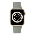 thumbnail image 3 of WFEAGL Genuine Leather Business Replacement Apple Watch Band 42mm 44mm 45mm Grey/Gold, 3 of 6